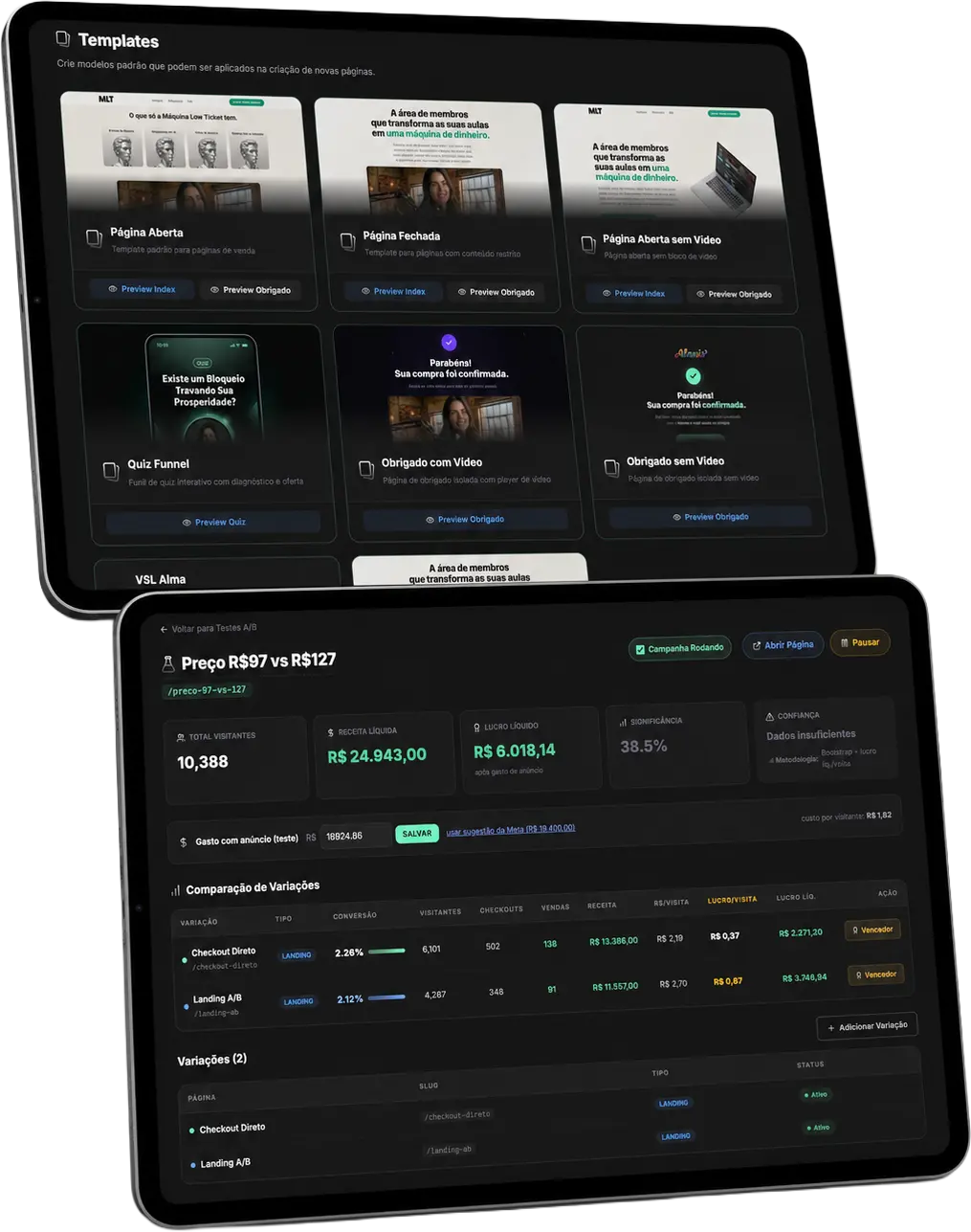 Embed de qualquer página de vendas